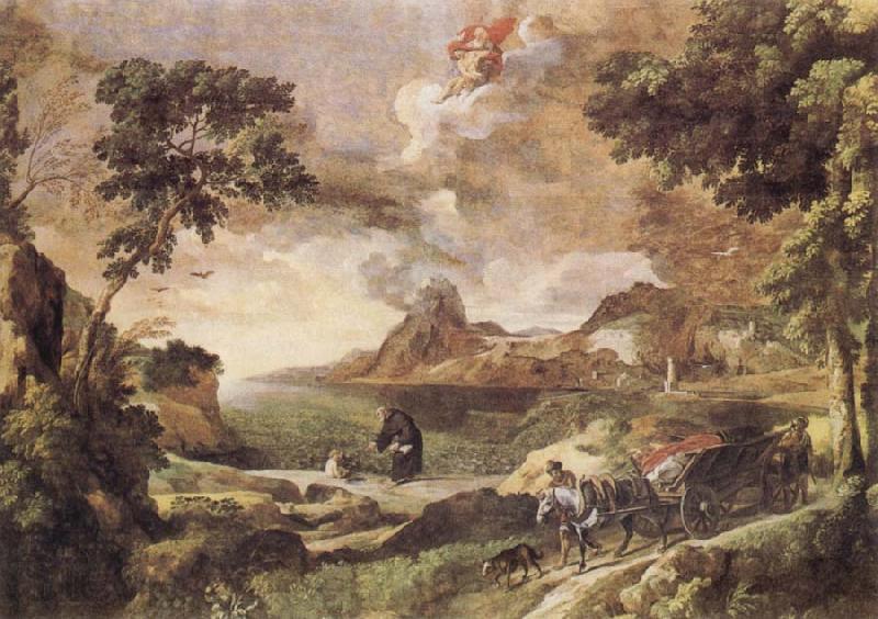Gaspard Dughet Landscape with St Augustine and the Mystery of the Trinity